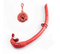 Snorkel pieghevole in silicone con custodia di stoccaggio compatta tubo respirazione bagnabile arrotolabile per il subacqueo donne e uomini