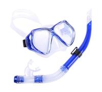 Snorkel Set - Dry Swimming Goggles, Anti Fog Diving | 4mm Tempered Glass Lens PC Frame PVC Strap 40cm Snorkel 380g Anti Leak Anti Fog Adjustable Design For Adults Kids Beach