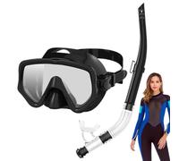 Snorkeling e occhiali protettivi, boccaglio asciutto per adulti - Set di snorkeling per adulti - Attrezzatura da nuoto in silicone per gli amanti degli sport acquatici