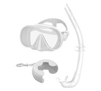 Snorkeling Gear For Adults - Panoramic View Diving With Foldable Snorkel Set & Storage Box, Adjustable Strap Wide Vision Snorkel Kit For Underwater Beach