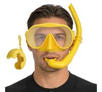 Snorkeling Gear For Adults - Panoramic View Diving With Foldable Snorkel Set & Storage Box, Adjustable Strap Wide Vision Snorkel Kit For Underwater Beach