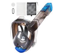 snorkelMask - Full Face snorkelMasque | Adult Snorkeling Equipment For Diving Swimming | Full Face Panoramic View Gear | Men Women Pool Travel Underwater Beach Adventure Safety Gear