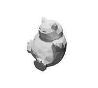 Snorlax Pokemon Low Poly Figura Modello Collezione Stampato 3D Display