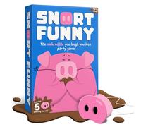 Snort Funny - The Oinkcredible You Laugh You Lose Party Game | Giochi per famiglie per bambini e adulti | 150 carte sfida, 5 muso di maiale e gettoni di fango | Giochi divertenti per amici e familiari