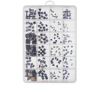 Snorvixre 250 pezzi 25 valori Momentary Tactiles interruttore a pulsante assortimento Kit 7 misure per elettronica Momentary Tact Switches Kit