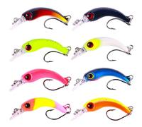Snorvixre 8pcs Swimbait Esca Difficile Minnow Esca Artificiale Crankbait Topwater Pesca Riccioli
