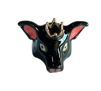 Snorvixre Anelli creativi per glassa a goccia, design artistico di maialino, impilabile, struttura in metallo, per gli appassionati di moda smaltati a goccia anelli, come descritto