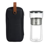 Snorvixre Bollitore per tè facile e trasportabile, struttura per rubinetto, piano di controllo delle fuoriuscite per agenzia di viaggi e casa, doppia parete