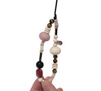 Snorvixre Braccialetti decorativi alla moda per cellulare, cinturino per cellulare, elegante ciondolo con perline colorate, catena da polso anti-smarrimento, gioielli, cinturino per cellulare per