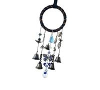 Snorvixre Campane a vento in cristallo flessibile su pneumatici in legno, perfette per ponti interni ed esterni, decorazione benedizione, decorazione extra vento