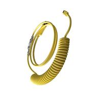 Snorvixre Cavo USB a spirale per tastiere meccaniche, spina aeronautica staccabile in metallo tipo C a un cavo di ricarica professionale