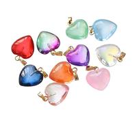 Snorvixre Confezione da 10 pezzi di gioielli in acrilico a forma di cuore, struttura del ciondolo artistico, adatto per braccialetti fai da te, ciondolo unico, Taglia unica, come descritto
