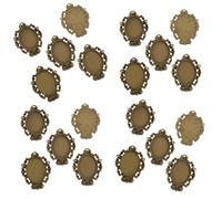 Snorvixre Confezione da 20 basi ovali per la presentazione del tempo, gioielli con base di decorazioni per gioielli ossidanti, Taglia unica, come descritto