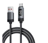 Snorvixre Efficiente dissipazione del calore 100 W Cavo dati con indicatore di potenza per il monitoraggio della potenza, struttura in alluminio, supporta la ricarica rapida universale trasparente