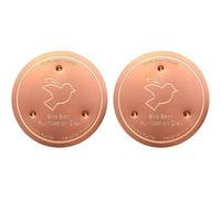 Snorvixre Fetta da bagno per uccelli, ornamento, distributore di mangimi, accessori, supporto a tre punti, piastra di pulizia per fontane, ciotola da giardino, rame bagno per uccelli detergente