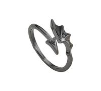 Snorvixre Gothic Angelic Devil Wing, anelli aperti regolabili per coppie, gioielli in lega portatili, unisex, romanticismo, idea regalo gotica regolabile, romanticismo, regalo di angelo scuro, come