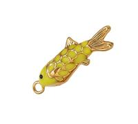 Snorvixre Luccicante cristallo pesce Charm componente di gioielli per collane disegni, portafogli Charms, Einheitsgröße, come descritto