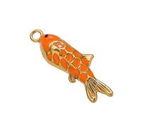 Snorvixre Luccicante cristallo pesce Charm componente di gioielli per collane disegni, portafogli Charms, Einheitsgröße, come descritto
