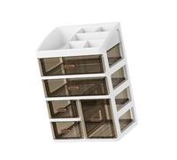 Snorvixre Organizer da scrivania portatile con scomparto superiore e scomparti trasparenti per un uso efficiente del cassetto in plastica