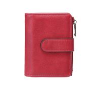 Snorvixre Organizer dimagrante per portafogli in PU con protezione per il blocco delle monete, porta carte alla moda, da viaggio, uso aziendale, porta carte retrò con tasca, elegante portafoglio