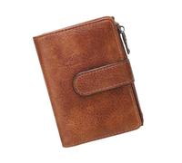 Snorvixre Organizer dimagrante per portafogli in PU con protezione per il blocco delle monete, porta carte alla moda, da viaggio, uso aziendale, porta carte retrò con tasca, elegante portafoglio