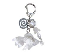 Snorvixre Portachiavi con dettagli di pesce in plastica e lega per studenti e viaggiatori che garantiscono una sicura conservazione delle chiavi come portachiavi regalo, bianco, Taglia unica