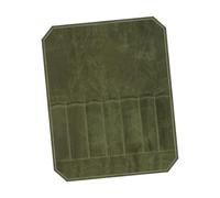 Snorvixre Robusta custodia per coltelli da cuoco in tela cerata con 7 scomparti per coltelli, borse per utensili da cucina, borsa arrotolabile, verde