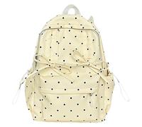 Snorvixre Spazioso zaino da viaggio, borsa per la scuola in nylon per studenti con più scomparti, cinghie e chiusura a coulisse, zaino per laptop per college, giallo., Mass Beauty