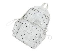Snorvixre Spazioso zaino da viaggio, borsa per la scuola in nylon per studenti con più scomparti, cinghie e chiusura a coulisse, zaino per laptop per college, bianco, Mass Beauty