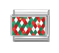 Snorvixre Tema Di Natale Perline Charm Link Accessori Alla Moda Accessori Modulari Per La Fabbricazione Di Bracciali Unico Adatto Per Gioielli Rosso Festivo Charm In Acciaio Inox, Taglia unica, come