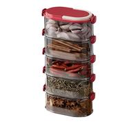 Snorvixre Versatile scatola di plastica per più stanze, facile impilamento, modularità, visione chiara, aiuto nell'organizzazione, scatola multiuso salvaspazio