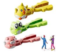Snow Ball Maker, Cute Animal-Shaped Mold - Confezione da 3 stampi per palla da neve con manico per divertimento invernale all'aperto o giochi di sabbia indoor