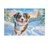 Snow Bernese Mountain Dog Rompicapo 1000 Pezzi Per Decorazione Ufficio Cartone Rigido Anti Riflesso Tema Arte Moderna Per Studio Con Poster Incluso Top Vendita 1000 PCS