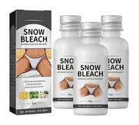 Snow Bleach Cream for Private Area, 30ml Crema schiarente per la pelle e rimozione dei neri da, pelle scura per la rimozione delle zone scure Sbiancamento della pelle per viso e corpo, 3pcs