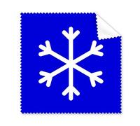 Snow Blue Square Shape attenzione attenzione Forbid Mark illustrazione modello occhiali panno di pulizia del pulitore dello schermo 5PCS
