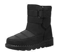 Snow Boots Women Stivali Camperos Donna Fashion Pelle Antiscivolo per Laterale E Lacci Motivo Stampato a Stivali di Gomma Western Generisch Stivaletti da in da Neve Donna Invernali