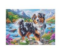 Snow Border Collie Puzzle 500 Pezzi Per Famiglia E Amici Rompicapo Relax Pressione Ridotta Giochi Da Tavolo Per Serate in Compagnia Regalo Natale 2025 500 PCS