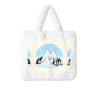 Snow-capped Mountains, borsa a tracolla da donna, in peluche, per autunno/inverno, borsa a tracolla, portamonete