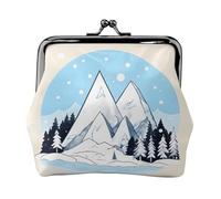 Snow-Capped Mountains, piccolo portamonete da donna, rettangolare, con chiusura a bacio, tascabile, mini portamonete da donna
