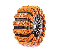 Snow Chains Car, 10 x anti-skid Tire Snow Chains for Snowy and Icy Roads, Snows Tire Traction, Tires Traaction Wheel Chain for Minivan, Caravan, Oxford Rubber & TPU, 86 cm, Arancione, Black