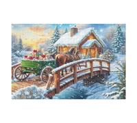 Snow Covered Bridge Puzzle 1000 Pezzi Collezione Multicolore Paesaggi Happy Time Classici Rompicapo Per Amanti Del Puzzle Adulti Regalo Festa Aziendale 1000 PCS