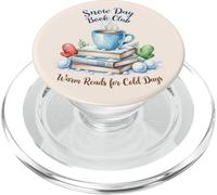 Snow Day Book Club, design invernale per amanti della lettura PopSockets PopGrip per MagSafe