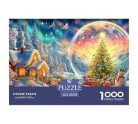 Snow Globe with A Christmas Tree And Gifts Puzzle Da 1000 Pezzi Christmas Style Allenamento Mentale Per Adulti E Bambini 52x38cm/1000pcs