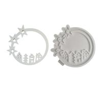 Snow House Stampo In Resina, Di Resina Per Ciotola A Lume Di Candela, Muffa Di Resinsa Epossidica, Natale Invernale | Decorazioni Del Tavolo Di Natale, Portacandele A LED, Stamspo In Resiadna Per C