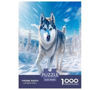 Snow Husky Puzzle Impossible 1000Pcs Decorazione Per La Casa. Rilassamento E Intelligence Per Adulti E Bambini Da 12 Anni 70x50cm/1000pcs