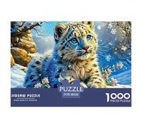 Snow Leopard 1000 Pezzi Puzzle Difficile Regalo Per Gli Amanti Dei Animal Per Adulti E Bambini Dai 12 Anni Confezione Di Alta Qualità Sfide Extra Divertenti Intrattenimento Creativo 38x26cm/1000pcs