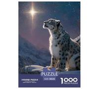 Snow Leopard 1000 Pezzi Puzzle Gioco Di Famiglia Classico Animal Jigsaw Puzzles Gioco Di Sfida Unica Per Adulti E Bambini 38x26cm/1000pcs
