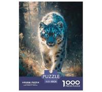 Snow Leopard 1000 Pezzi Puzzle Gioco Di Famiglia Creativo Animal Jigsaw Puzzle Gioco Di Sfida Unica Per Regali Di Viaggio, Presente 38x26cm/1000pcs