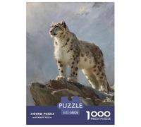 Snow Leopard 1000 Pezzi Puzzle Gioco Educativo Classico Animal Jigsaw Puzzles Bellissima Decorazione Puzzle Per Adulti E Bambini 38x26cm/1000pcs