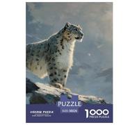 Snow Leopard 1000 Pezzi Puzzle Gioco Educativo Classico Animal Jigsaw Puzzles Sfida Colore Per Regali Di Viaggio, Presente 38x26cm/1000pcs
